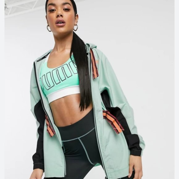 Puma Running First Mile Anorek Jacket in Mist green - Picture 1 of 16